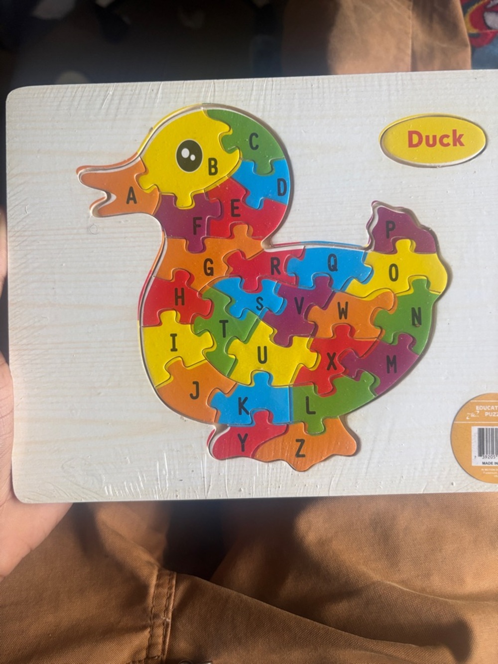 Alphabet Duck Jigsaw Puzzle Toy - Colorful Letter Learning Puzzle